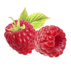 Raspberry isolated on white background