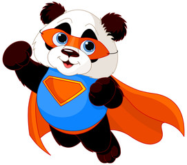 Naklejka premium Super Panda