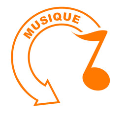 musique flèche orange