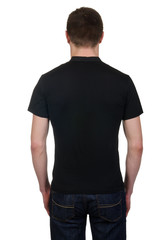 Male t-shirt isolated on the white background