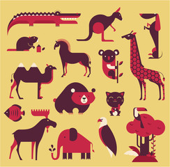 animals set