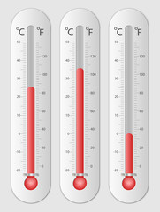 Naklejka premium Modern thermometers for design