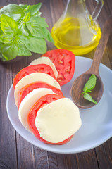mozzarella with tomato