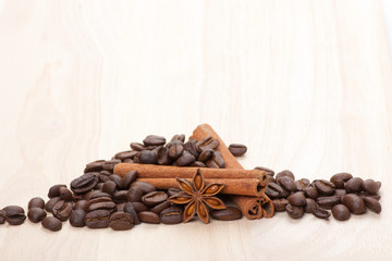 coffee beans on the table