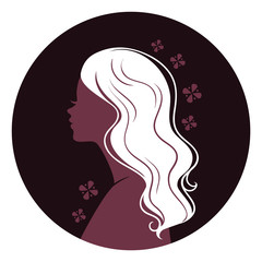 Beautiful woman's silhouette