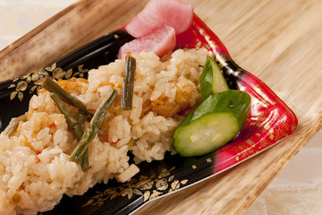 日本米料理・山菜おこわ
