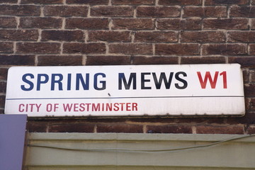 Spring Mews Street Sign