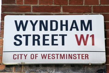 Wyndham Street sign in London