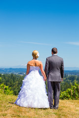 Bride and Groom with Fabulous View