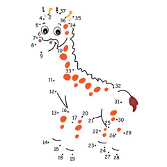 gioco puntini, giraffa