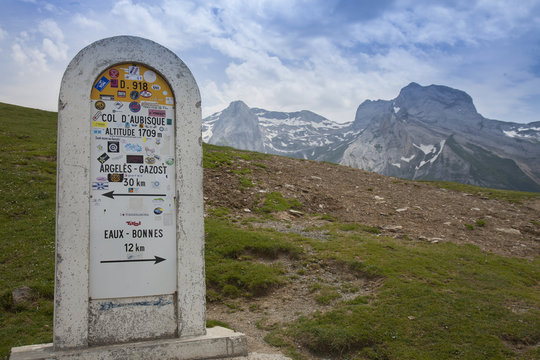 Borne col de l'Aubisque