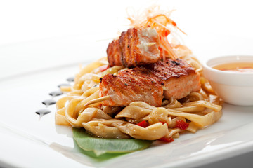 Noodles with Salmon