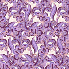 Seamless abstract hand drawn pattern