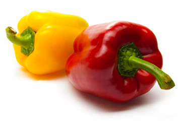 Bell Peppers on a white background