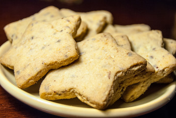 shortbread stars on a plate