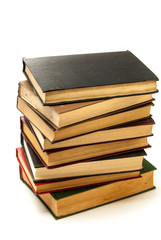 Stack of Old Books isolated on white