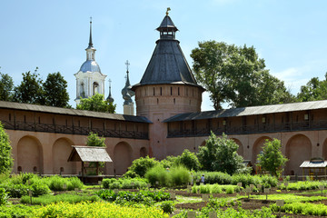 The herb garden in orthodox monastery, Suzdal, Russia
