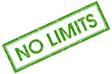 no limits green square stamp