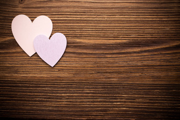 Wood hearts.