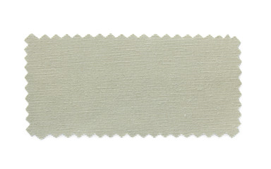 natural fabric swatch samples isolated on white background