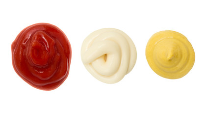 Ketchup Mustard and Mayonnaise stain blob
