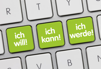 ich will!, ich kann!, ich werde! Tastatur