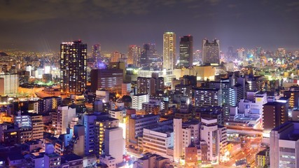 Fototapeta na wymiar Osaka Japan cityscape