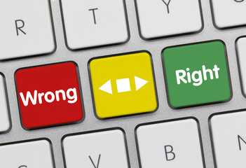 Wrong or right tastatur