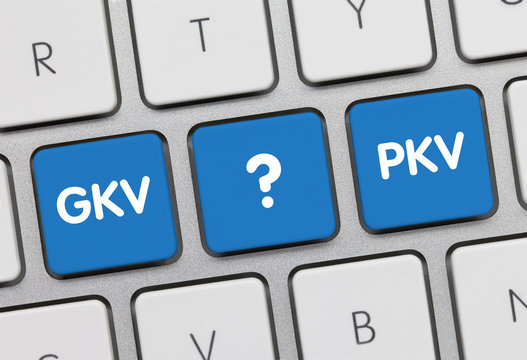 Gesetzlich oder privat versichert? Tastatur