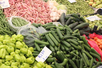 Fresh market produce of vegetables