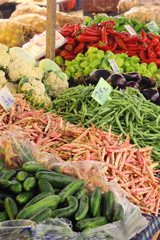 Fresh market produce of vegetables