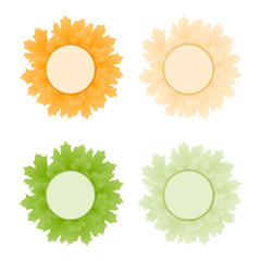 Vector autumn tickets, labels, stamps, stickers