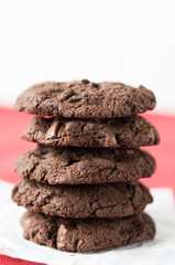 Chocolate cookies with copy space