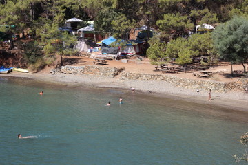 A beautiful view of Katranci bay  near Calis in Turkey