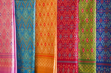 Thai art pattern on fabric.