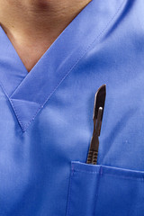 Scalpel in his pocket