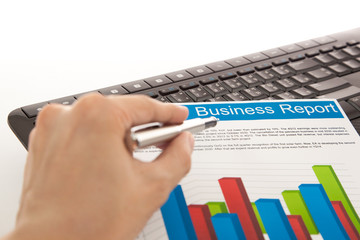 Business report. Financial graphs