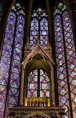 Fototapeta na wymiar Interior of the Sainte Chapelle on Ile de la Cité - Paris