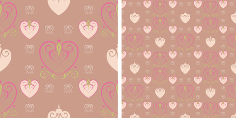 pattern of twisted hearts