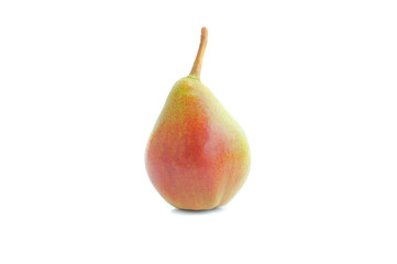 Ripe pear fruit isolated on white background cutout