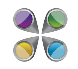 colorful pointers illustration design