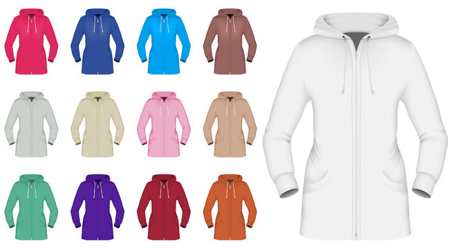 Plain hooded jacket template