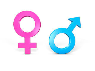 Male and female symbols - obrazy, fototapety, plakaty