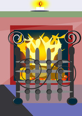 El fuego está encendido