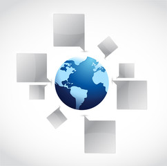 global communication concept illustration design