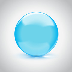 3d empty glass sphere. Vector illustration