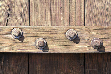 wooden door with studs