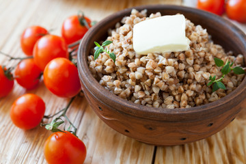 nutritious porridge made ​​from buckwheat