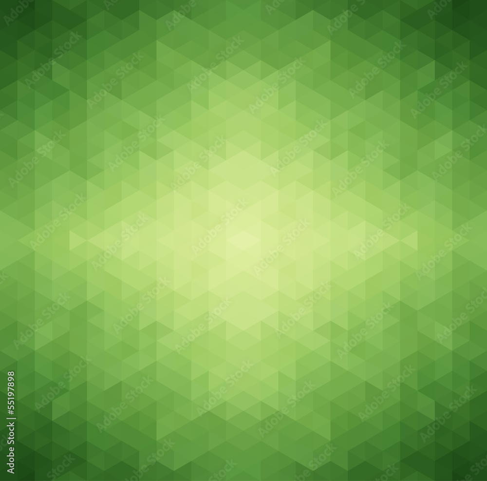 Wall mural Abstract Green Triangle Background