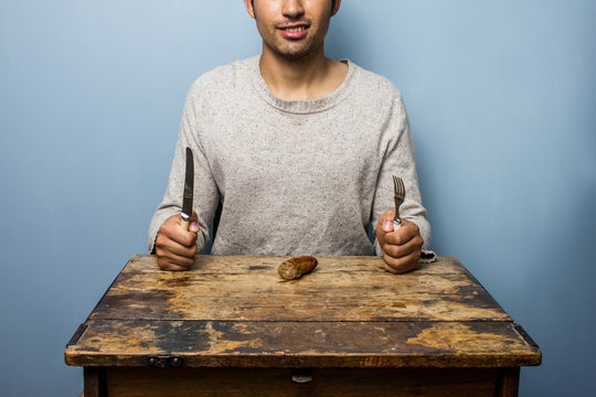 Man About To Eat Sausage